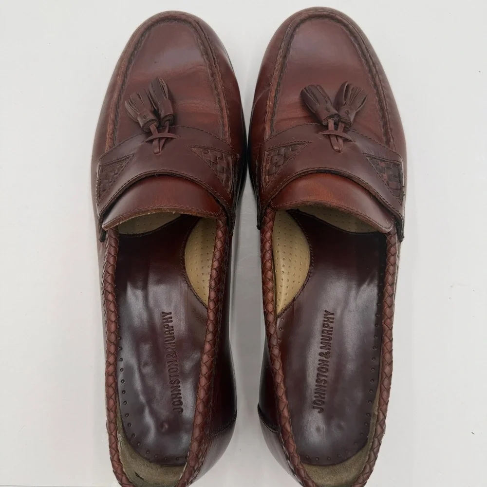 Johnston & Murphy Tassel Loafers Brown Mens 11.5M